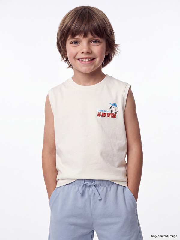 LCW Kids Bisiklet Yaka Erkek Çocuk Atlet