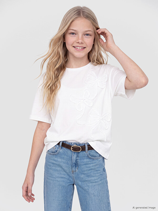 LCW Kids Vajzë Ngjyre Pana T-shirt