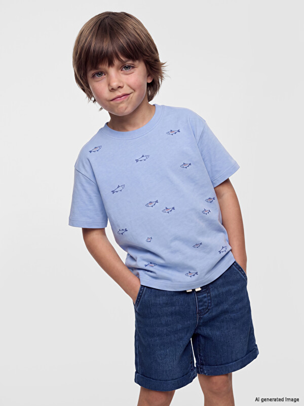 LCW Kids Rundhalsausschnitt Bedruckt Jungen T-Shirt