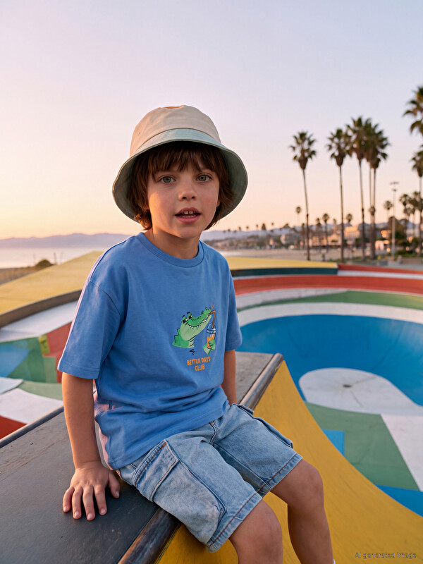 LCW Kids Crew Neck Printed Boys' T-Shirt