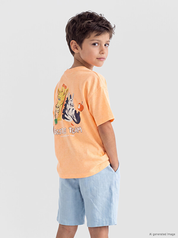 LCW Kids Crew Neck Printed Boys' T-Shirt
