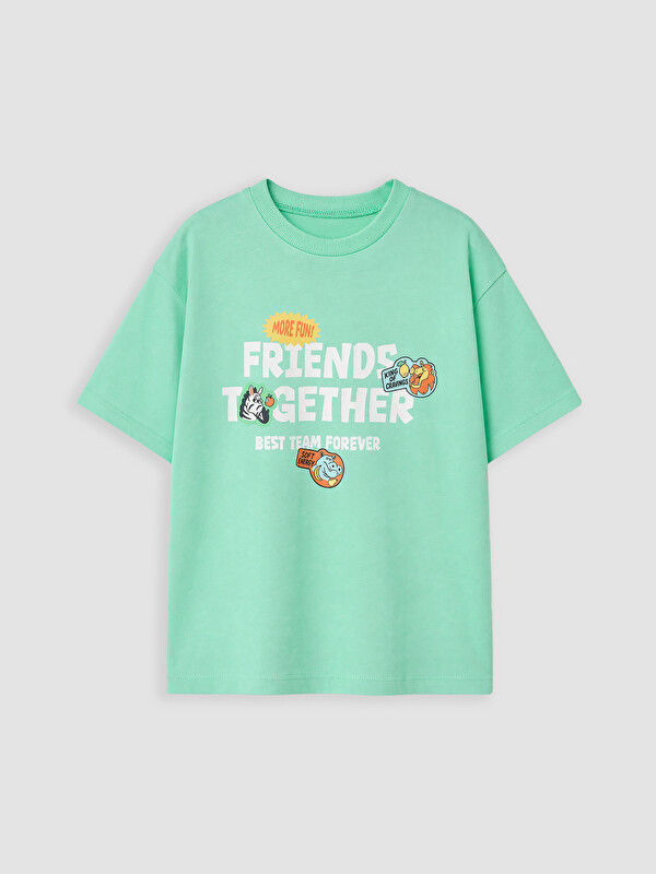 LCW Kids Baskılı Erkek Çocuk Tişört