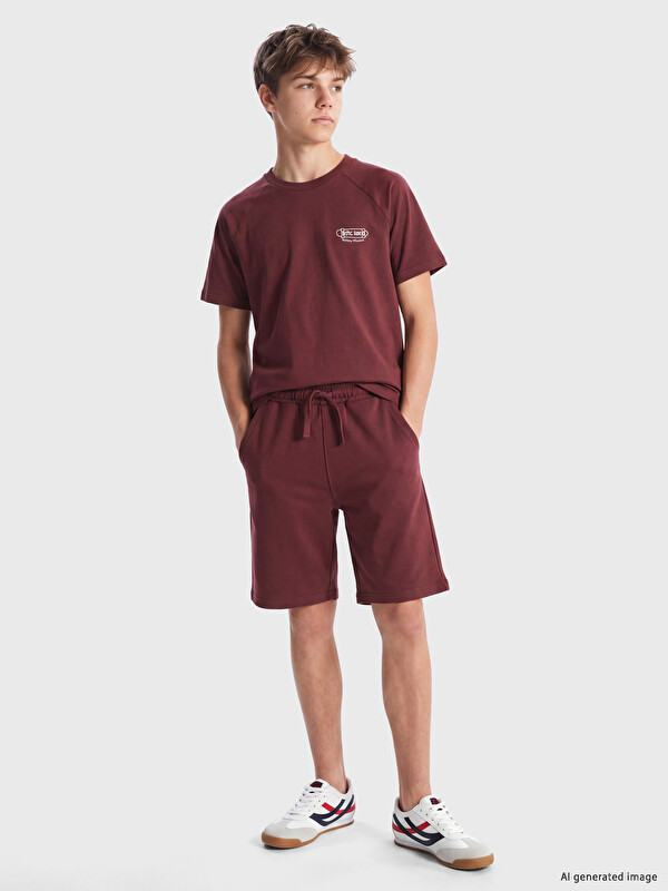 LCW Kids Elastic Waist Boys' Shorts Set