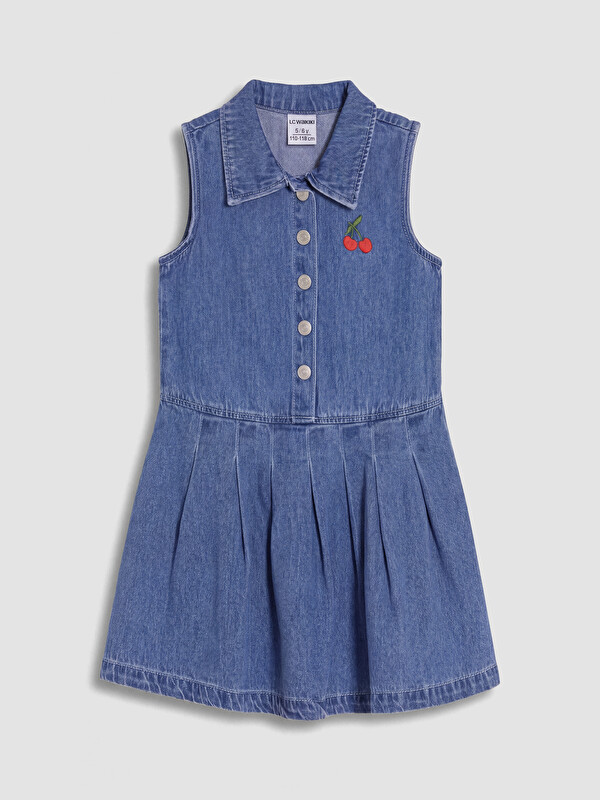 LCW Kids Collared Neck Embroidered Girls' Dress