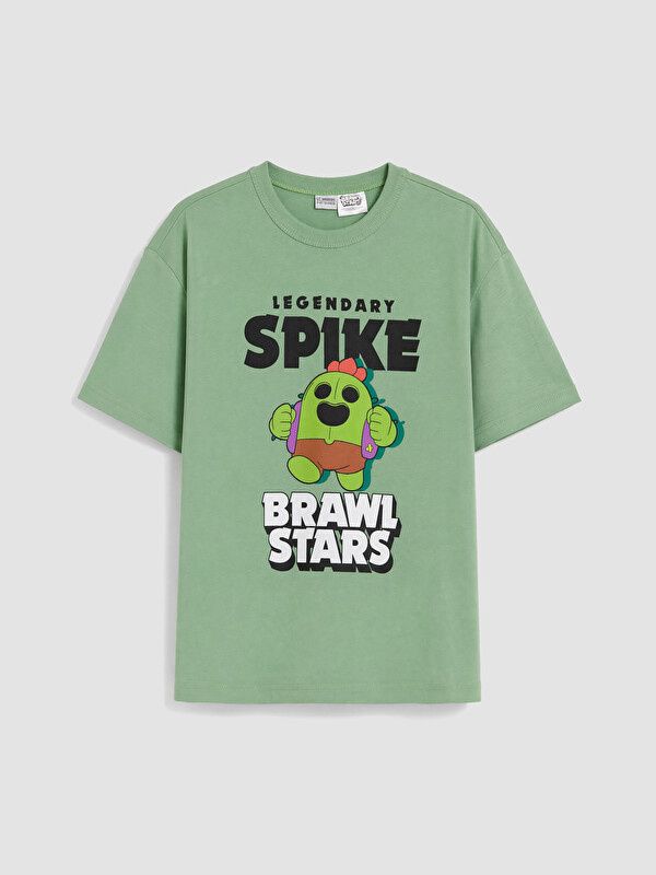 LCW Kids Bisiklet Yaka Brawl Stars Baskılı Erkek Çocuk Tişört