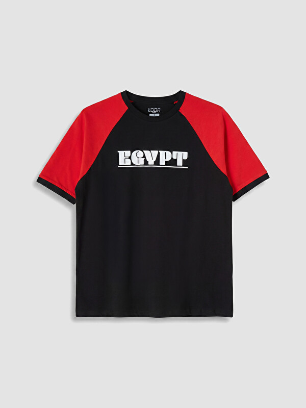 KOOR SPORT Mısır Baskılı Oversize Kadın Spor Tişört
