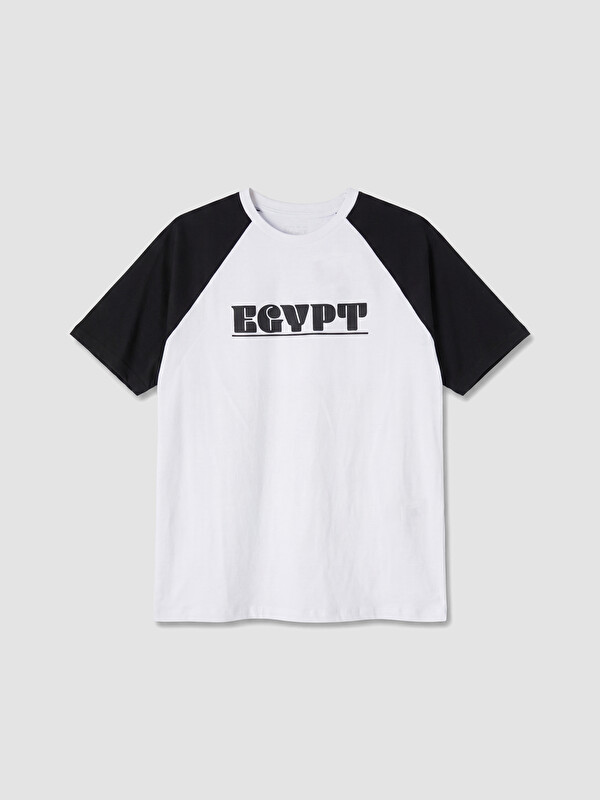 KOOR SPORT Mısır Baskılı Oversize Kadın Spor Tişört