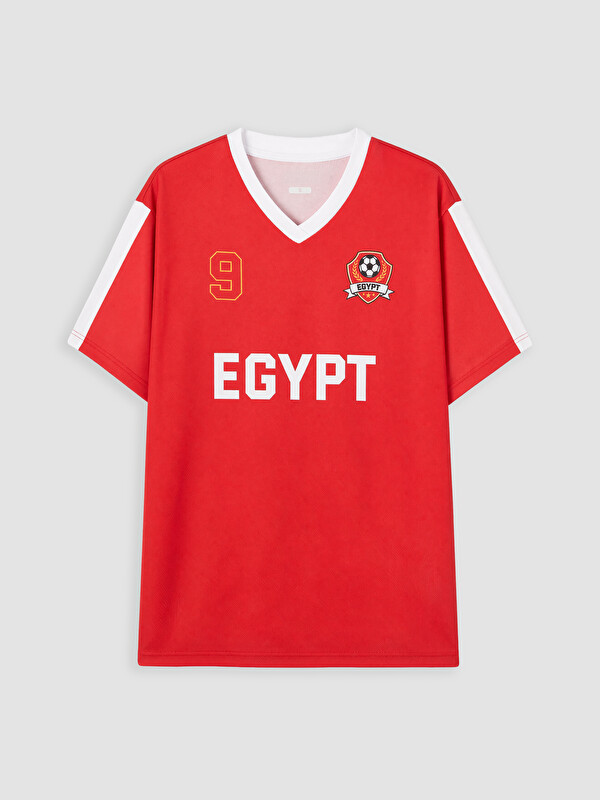 KOOR SPORT Egypt Baskılı Oversize Kadın Spor Tişört
