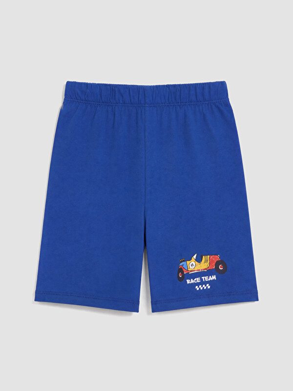 LCW Kids Araba Baskılı Erkek Çocuk Pijama Şort