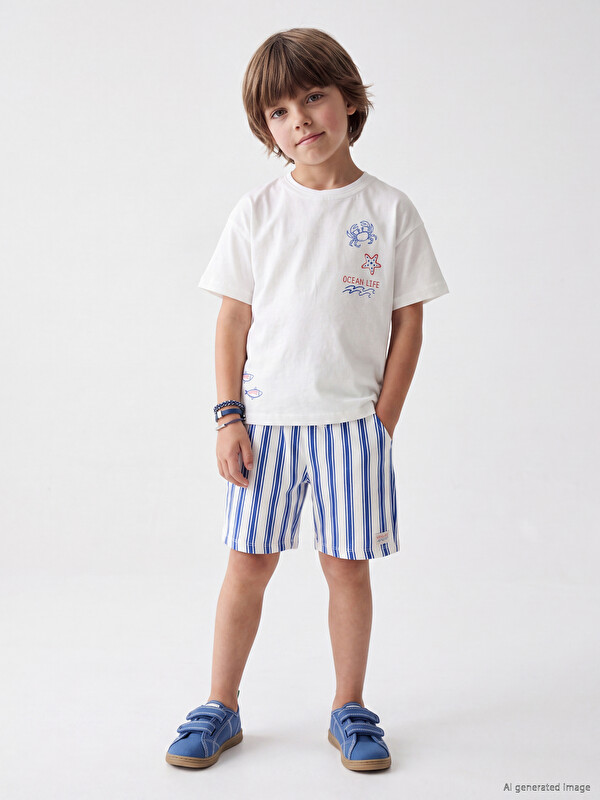 LCW Kids Printed Boys' Shorts Set