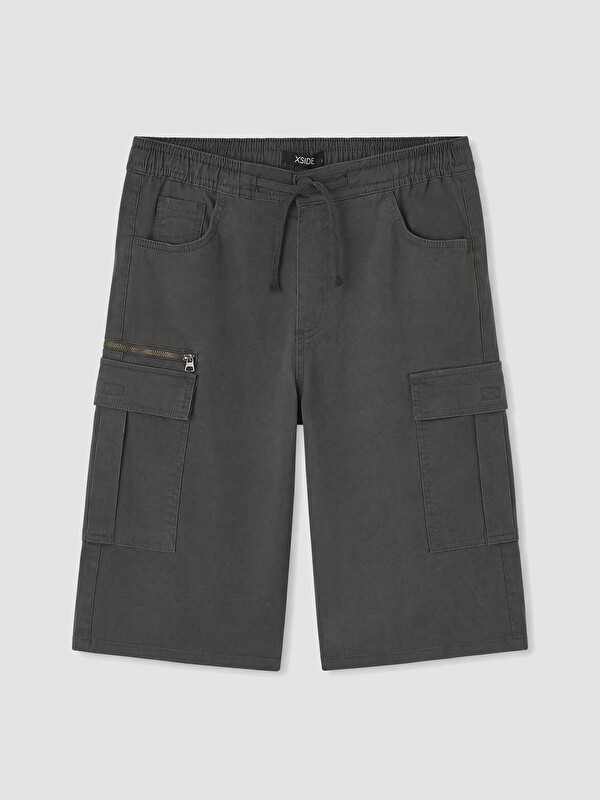 XSIDE Relax Fit Gabardin Erkek Kargo Şort