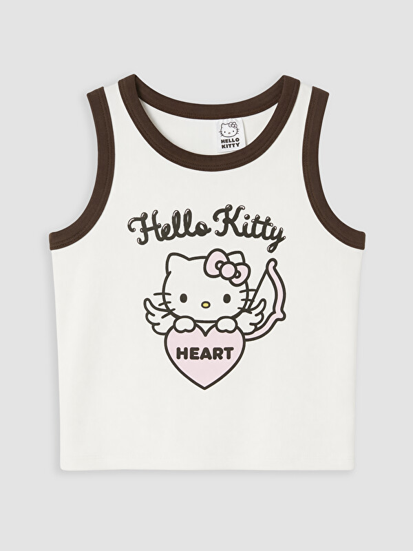 LCW Kids Bisiklet Yaka Hello Kitty Baskılı Kız Çocuk Atlet