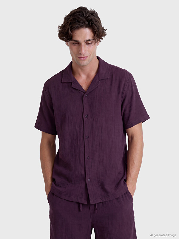 LCW Vision Standard Fit Men's Textured Shirt