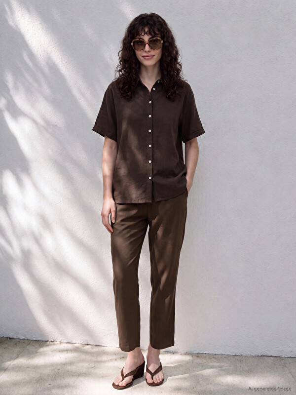 LCWAIKIKI Petite Elastic Waist Women's Trousers