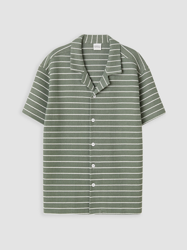 LCW Kids Çizgili Regular Fit Erkek Çocuk Gömlek