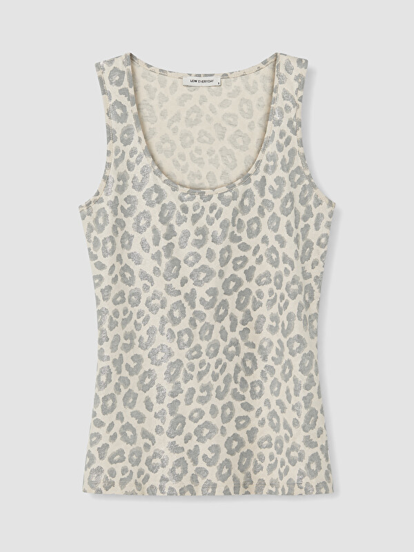 LCW EVERYDAY Leopar Desenli %100 Pamuklu Kadın Atlet