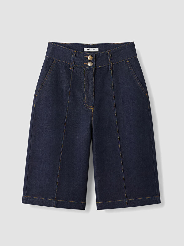 Soulife Bermuda Fit Kadın Jean Şortolon