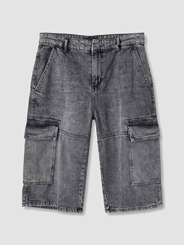 LCW Jeans Loose Fit Kargo Cepli Erkek Jean Şort