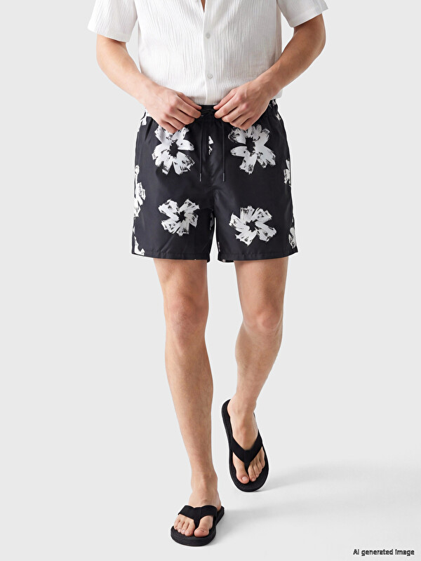 LCW SWIMWEAR Short Patterned Men's Swimming Shorts