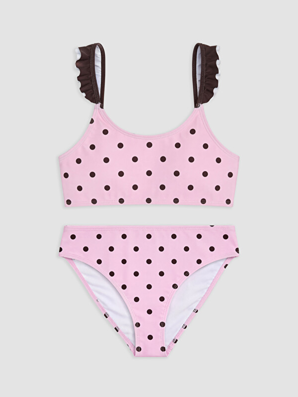 LCW Kids Polka Dot Girls' Ruffled Bikini