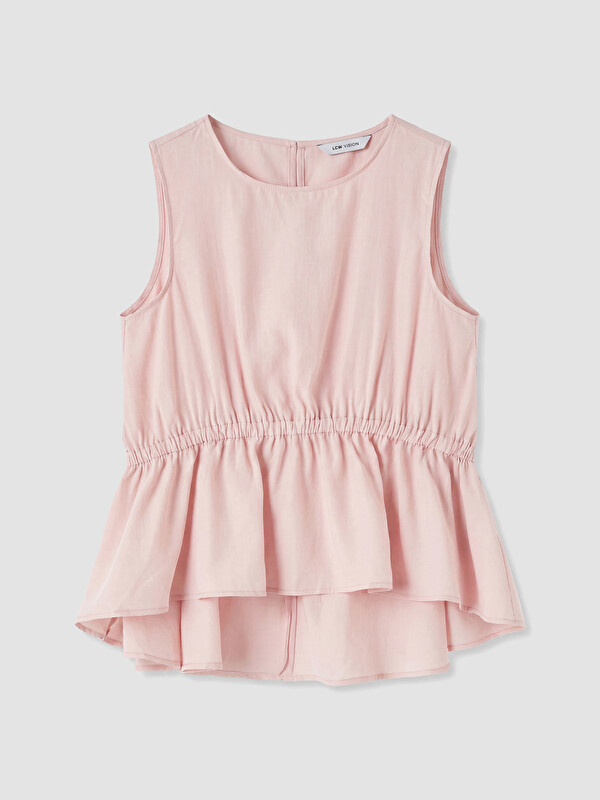 LCW Vision Bisiklet Yaka Peplum Bluz