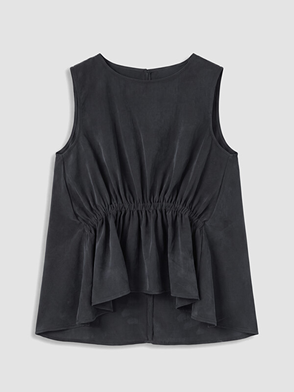 LCW Vision Bisiklet Yaka Peplum Bluz