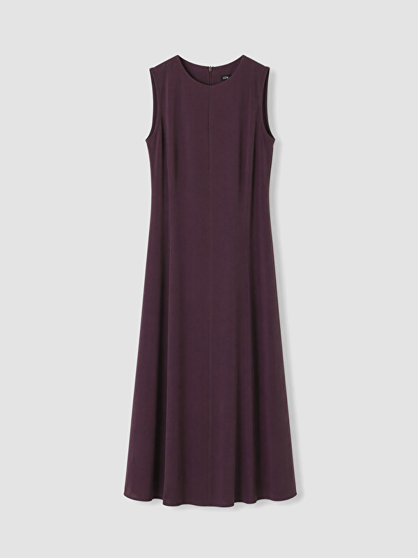 LCW Modest Bisiklet Yaka Kloş Elbise