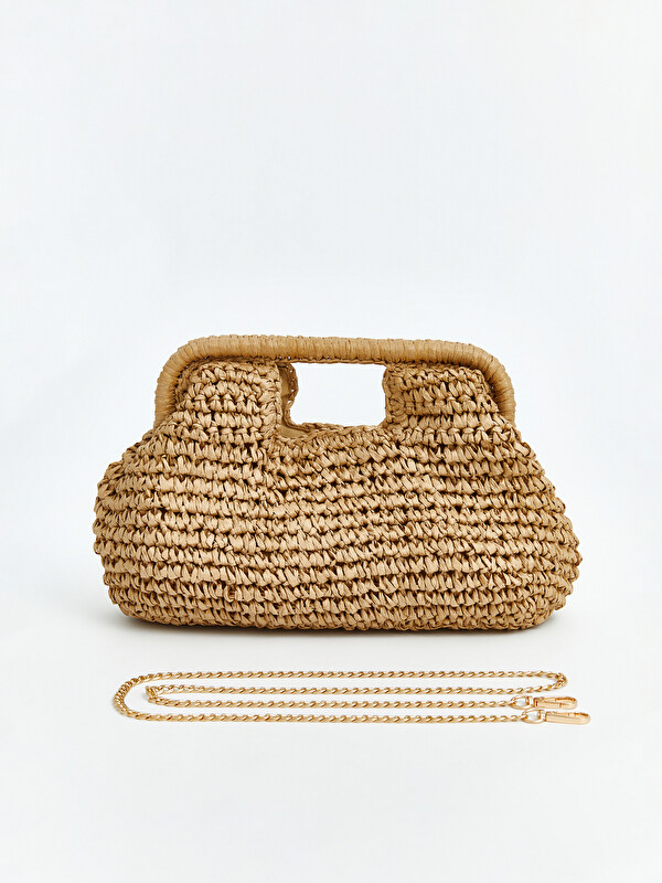 LCW ACCESSORIES Zincir İpli Hasır Kadın Çanta
