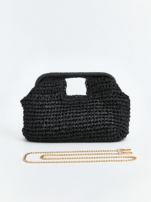 LCW ACCESSORIES Zincir İpli Hasır Kadın Çanta