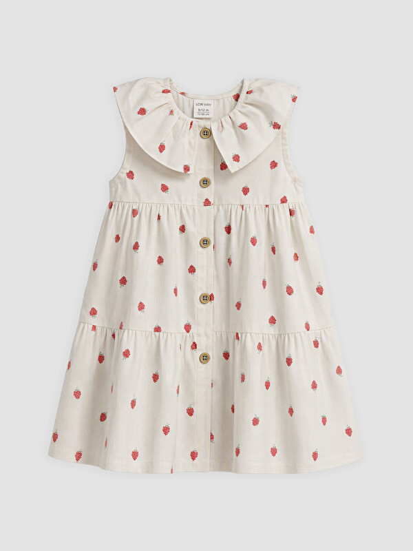 LCW baby Peter Pan Collar Printed Baby Girls' Dress