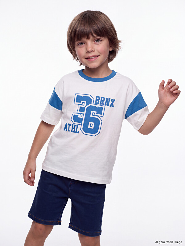 LCW Kids Baskılı Erkek Çocuk Tişört