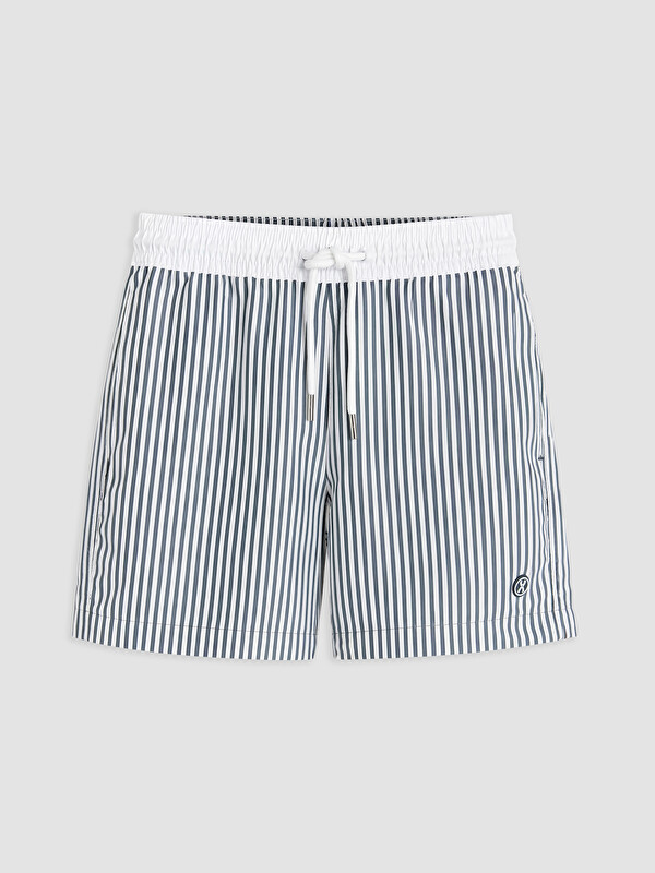 LCW SWIMWEAR Kısa Boy Çizgili Erkek Deniz Şortu