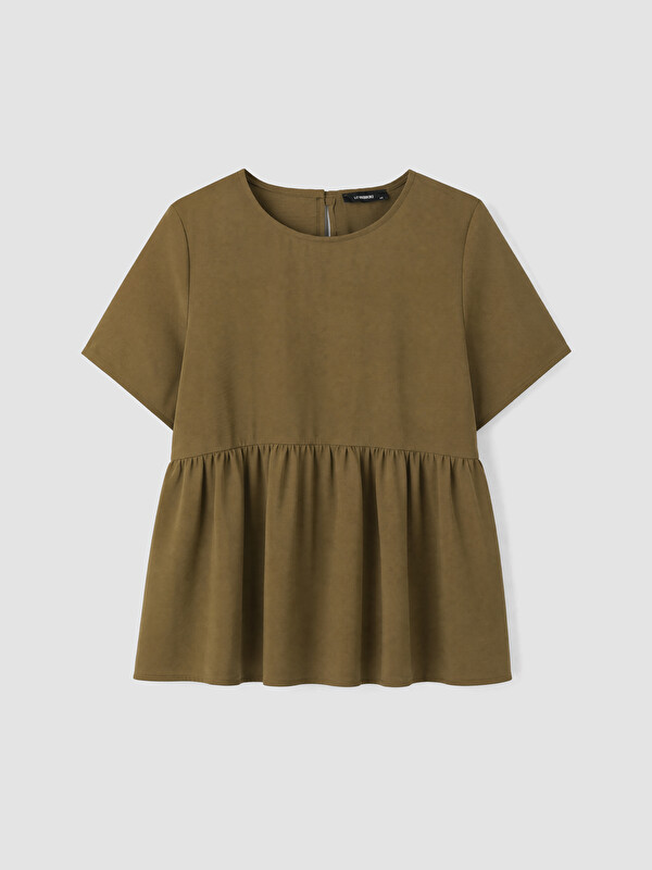LCWAIKIKI Curve Büyük Beden Peplum Bluz