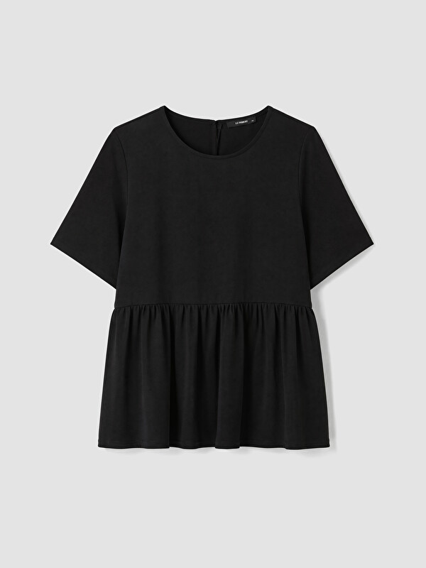 LCWAIKIKI Curve Büyük Beden Peplum Bluz