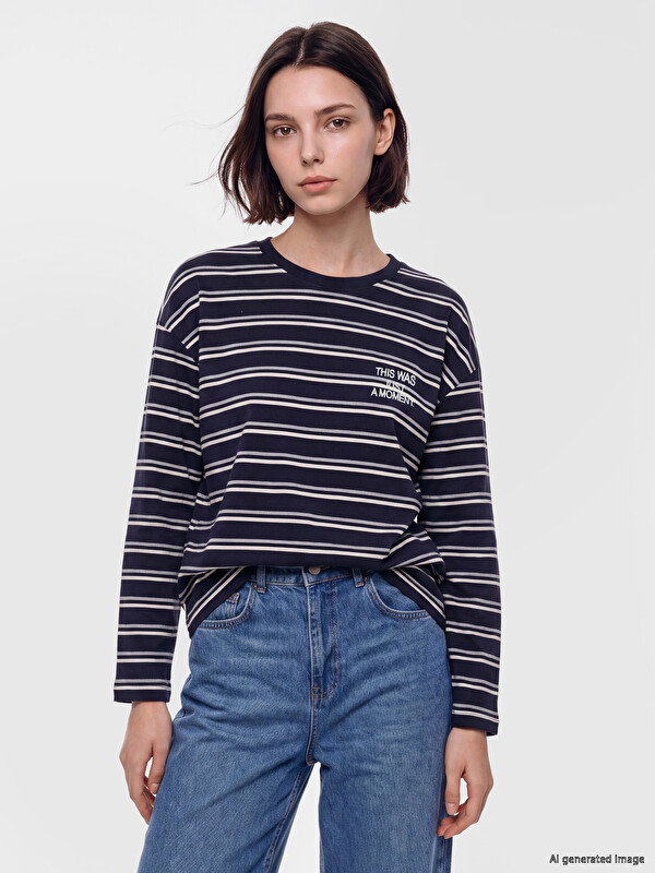 LCW Modest Femër Blu T-shirt