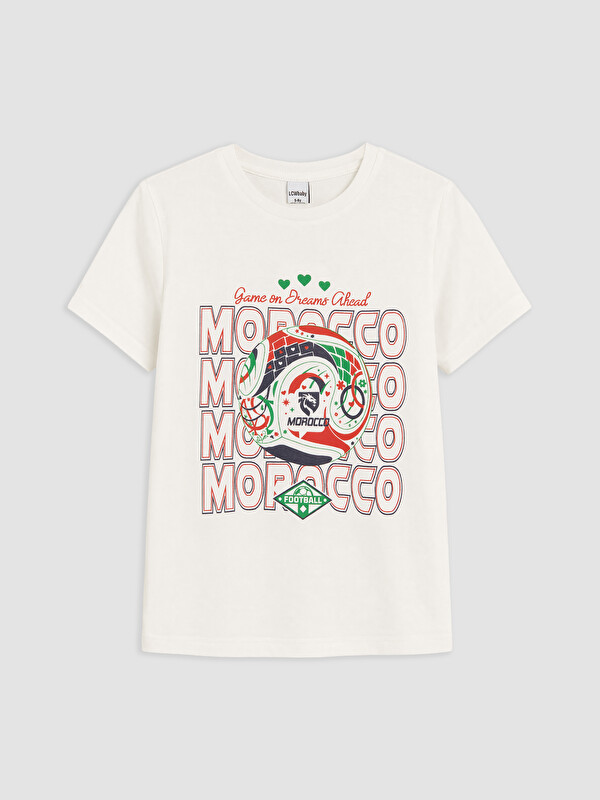 LCW Kids T-shirt Fille Imprimé à Col Rond