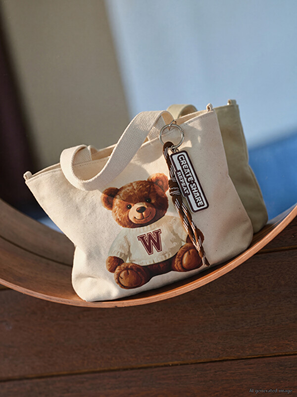 LCW ACCESSORIES Ayı Baskılı Kız Çocuk Omuz Çantası