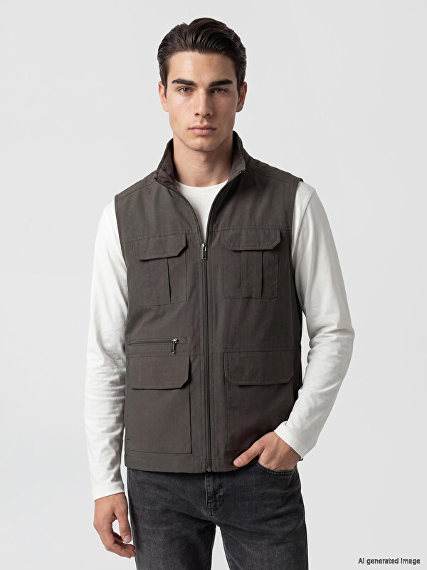 LCWAIKIKI Classic Regular Fit Dik Yaka Erkek Yelek