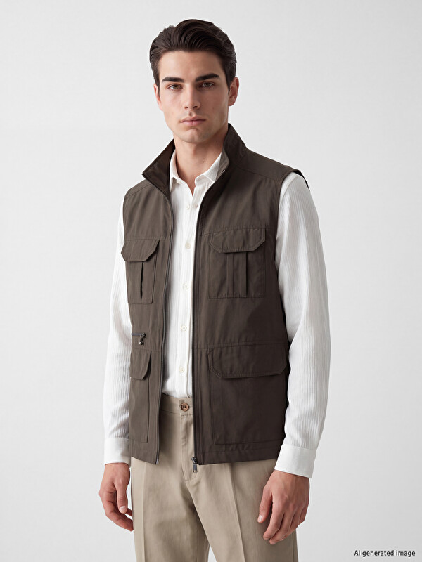 LCWAIKIKI Classic Regular Fit Dik Yaka Erkek Yelek