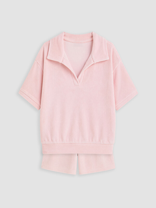 LCW Kids Polo Yaka Kız Çocuk Şortlu Takım