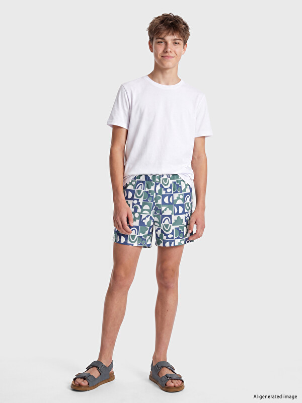 LCW Kids Geometric Patterned Boys' Swimming Shorts