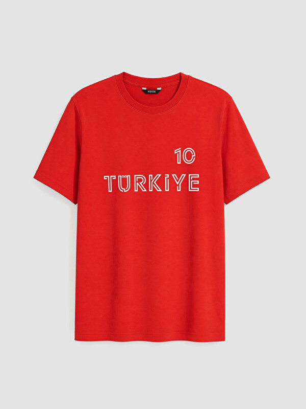XSIDE Bisiklet Yaka Türkiye Baskılı Erkek Tişört