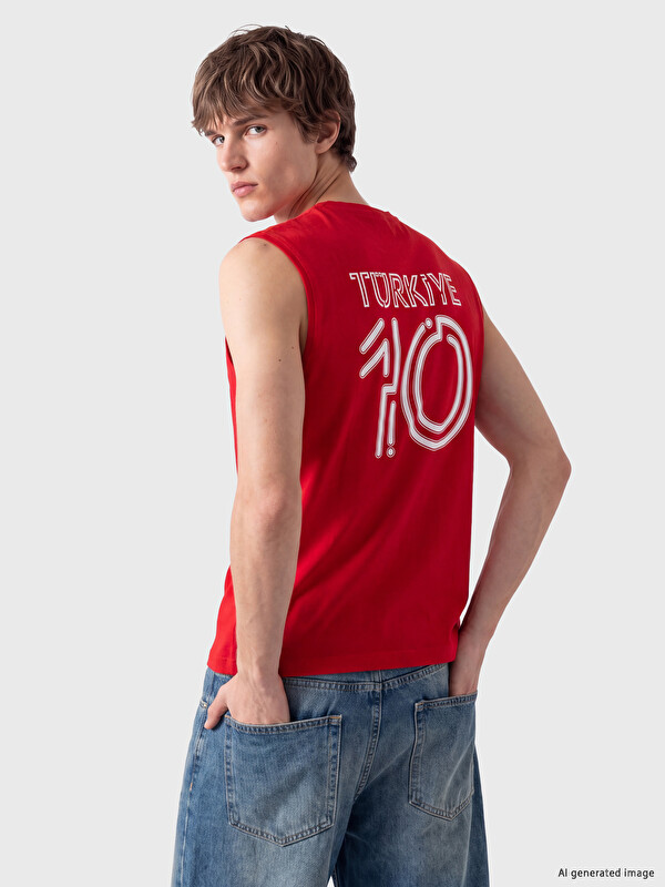 XSIDE Crew Neck Printed Jersey Men's Sleeveless T-shirt