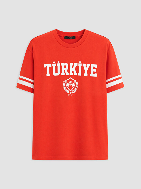 XSIDE Türkiye Baskılı Oversize Kadın Tişört
