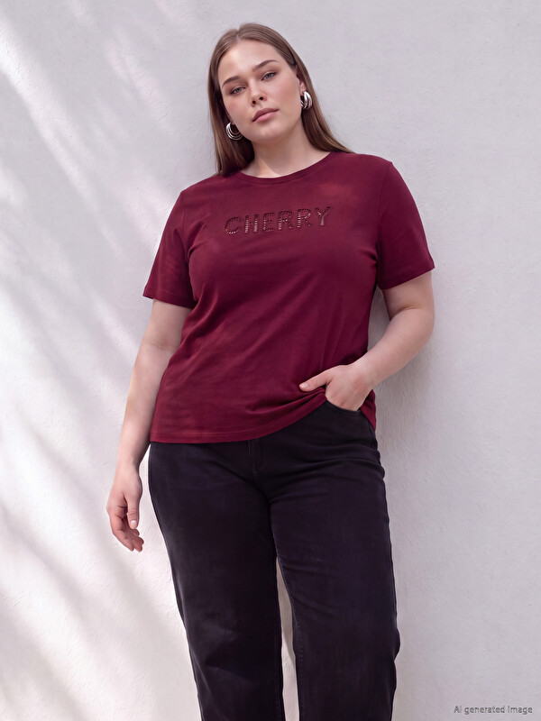 LCW Curve Bluza velike veličine od 100% vezenog pamuka