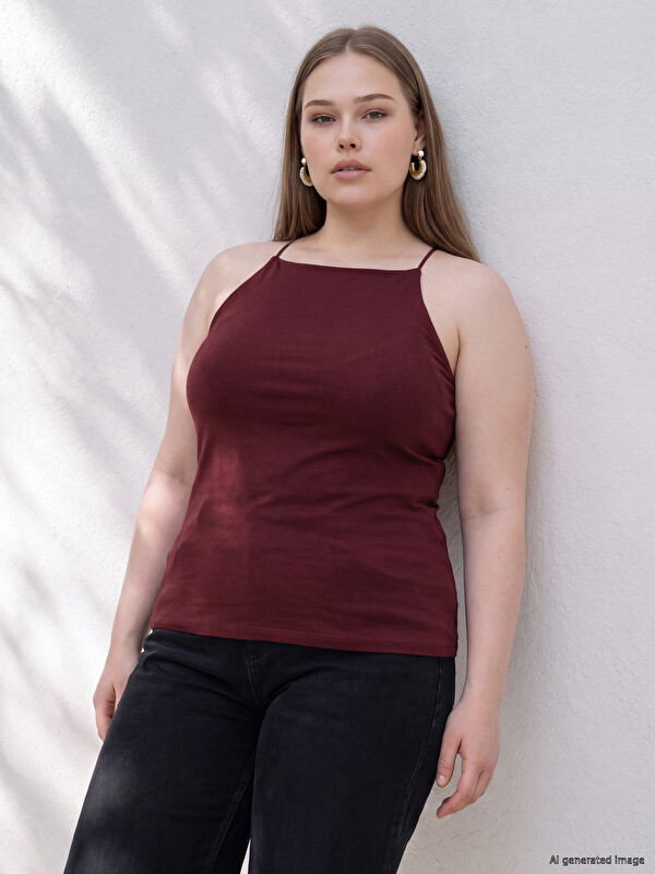 LCW Curve Plus Size Strappy Women's Tank Top