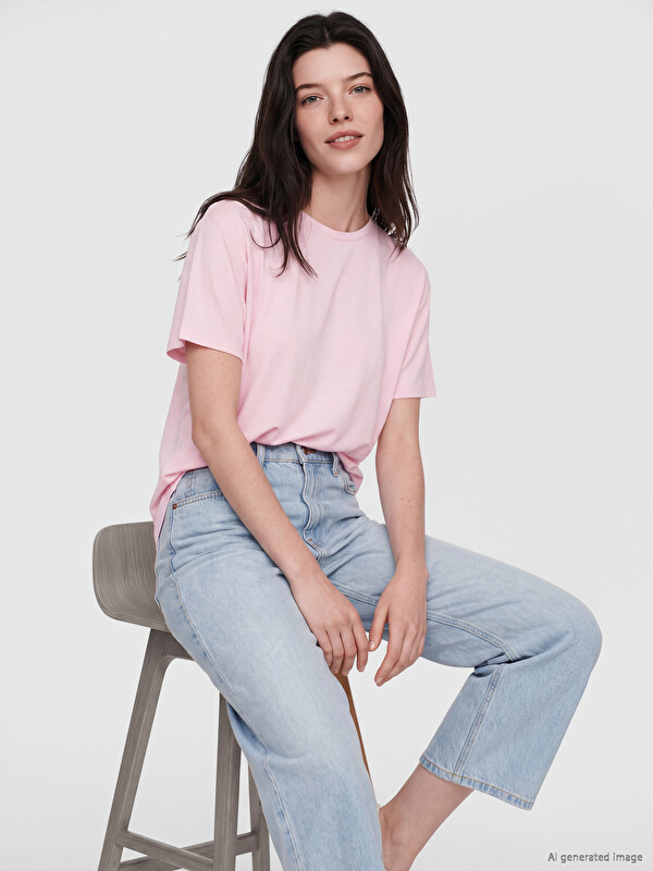 LCW Comfort Tricou Basic din Modal pentru Femei