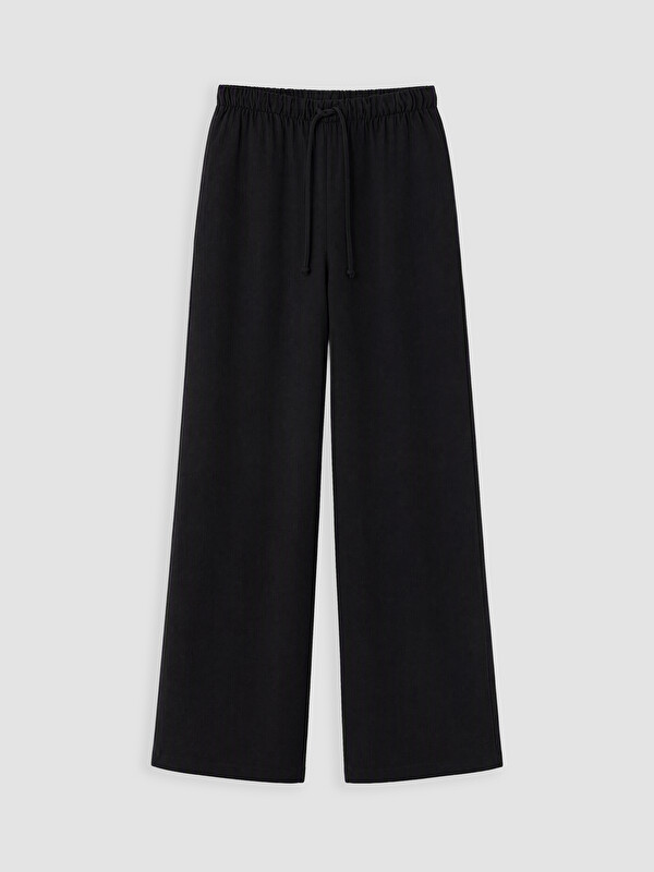 LCWAIKIKI Curve Woman Black Trousers