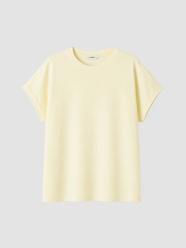 LCWAIKIKI Curve Plus Size %100 Cotton Women's T-Shirt