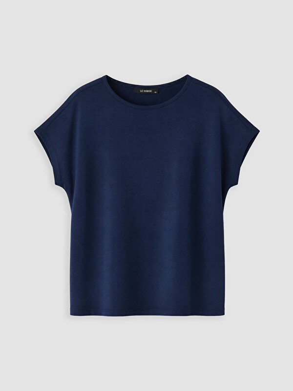 LCWAIKIKI Curve Woman Navy Blouse
